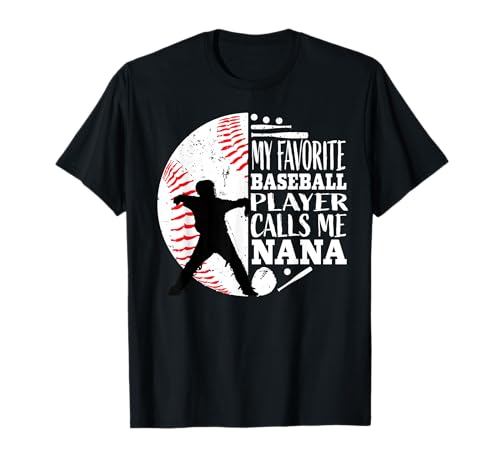 Cute My Favorite Player Baseball Catcher Nana Quotes Gráfico Camiseta