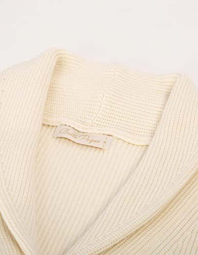 Image of Belle Poque Women Vintage Cardigan Sweater Shawl Lapel Button Down Sweater Outwear Coat
