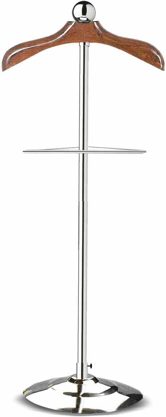 LOCOMOTO Premium Solid Metal Coat Hanger Stand For Display Stand Uses For Home, Store And Office (Silver), 15 X 50 X 114 CM