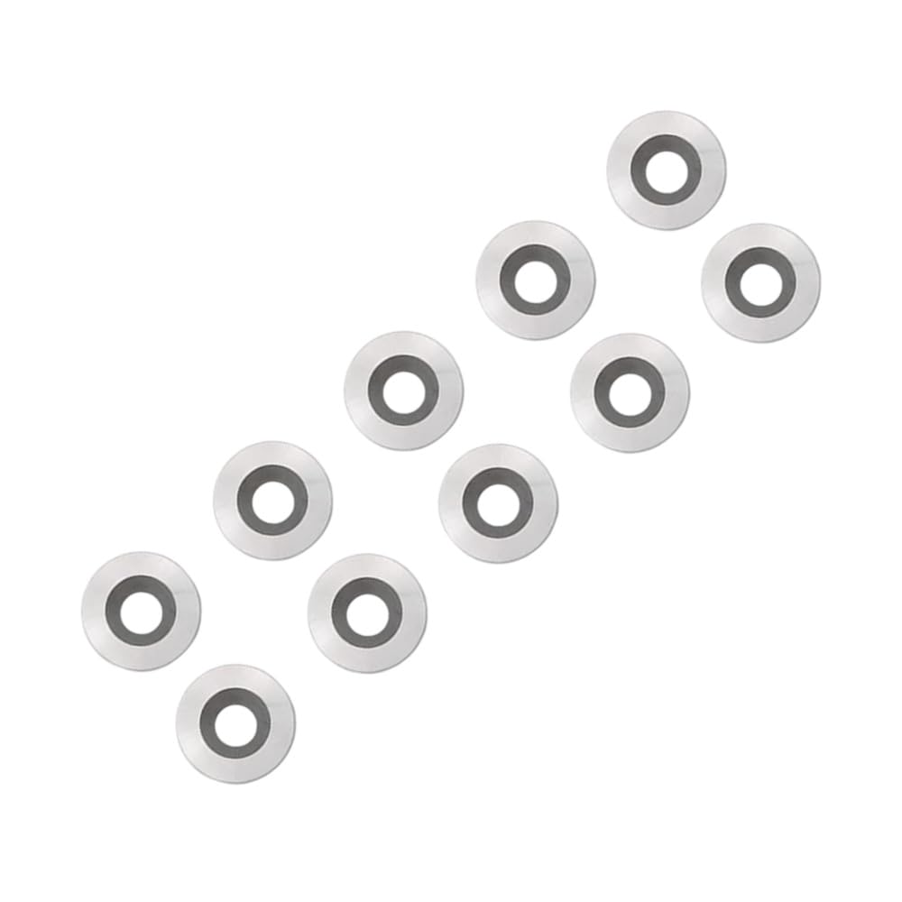 10pcs Indexable Carbide Cutters Inserts 12x2.5mm, Abrasion Resistance Lathe Wood Turning Round Blades