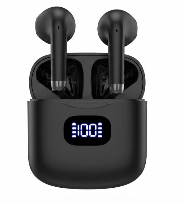 Wireless Earbuds, Bluetooth 5.3 Headphones, 40H Playtime Stereo in-Ear Headphones with LED Digital Charging Case, IPX7 Waterproof Earphones with Mic for Sports, Phones, Tablets, Laptops