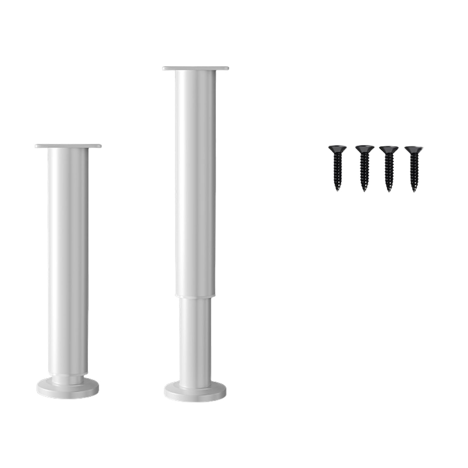 of 2 Height Adjustable Furniture Legs with Shock Absorbing Pad Anti Slip Feet for Bed Chairs & Tables Adjustable Furniture Legs
