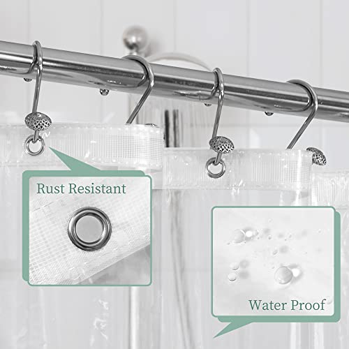 Image of Mrs Awesome Extra Long Shower Curtain Liner 96 inch Length, Ceiling to Floor XL PEVA Plastic Shower Curtain for Bathroom Lightweight & Waterproof, 72 x 96, Clear