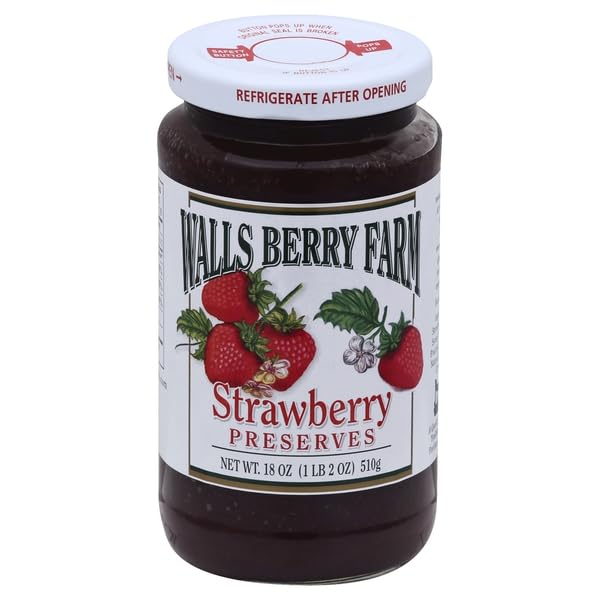 Walls Berry Farm, Strawberry Preserves, 18 Ounce