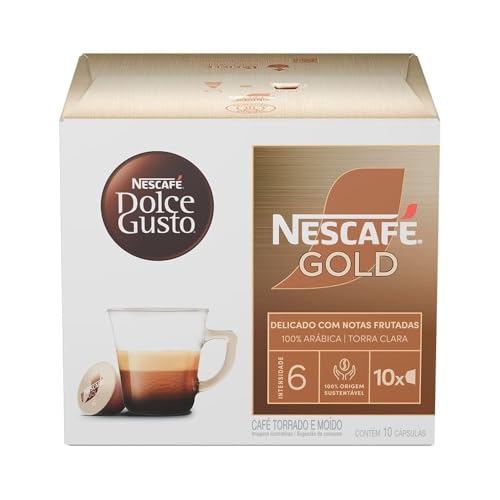 Café em Cápsula Dolce Gusto Gold Intensidade 6-10 cápsulas