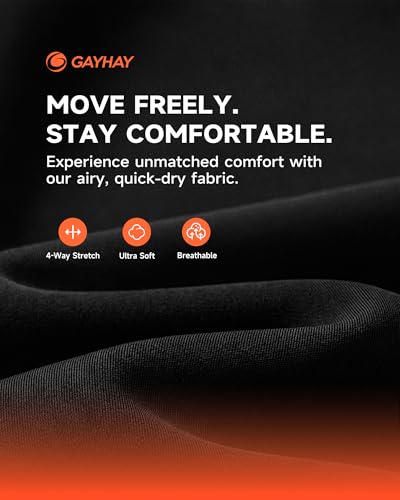 GAYHAY Running Shorts for Women - Athletic Quick Dry Sports Womens Shorts High Waisted Gym Workout Black Shorts with Pockets