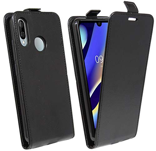 cofi1453® Flip Hülle kompatibel mit WIKO View 3 LITE Handy Tasche vertikal aufklappbar Schutzhülle Klapp Hülle Schwarz
