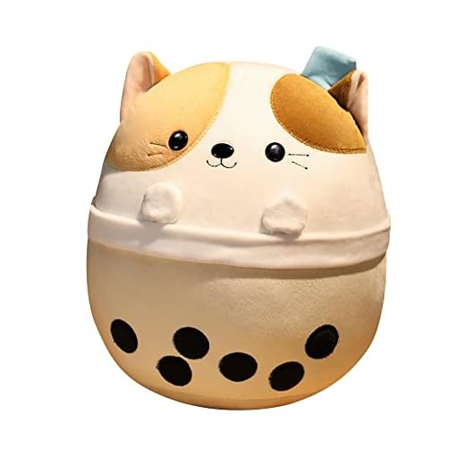 Boba mjölkte mjuk gosig leksak söt kanin isbjörn katt haj mjölk te mjuk docka bubble te plyschleksak tecknad frukt kanin tekopp djurkudde dekoration barngåva