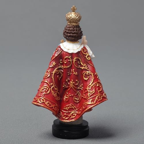 Estatua El Niño Jesús de Praga 3.38 pulgadas polyresina pintada miniatura 4
