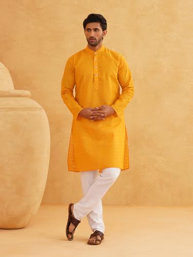 Image of Sojanya (Since 1958 Motifs Embroidered Thread Work Pure Cotton Straight Only Kurta