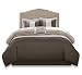 Comfort Spaces – Windsor Comforter Set- 5 Piece – Khaki, Brown, Ivory – Pintuck Pattern – King Size, Includes 1 Comforter, 2 Shams, 1 Decorative Pillow, 1 Bed Skirt