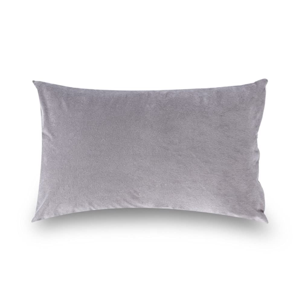 Wakefit Pillow Protector Waterproof | Terry Cotton | Pillow Inner Cover with Zip | 200 GSM | Grey-28x18 Inch | Set of 2-image-12
