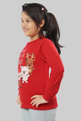 Image of Ninos Dreams Full Sleeves Girls Christmas Sweatshirts