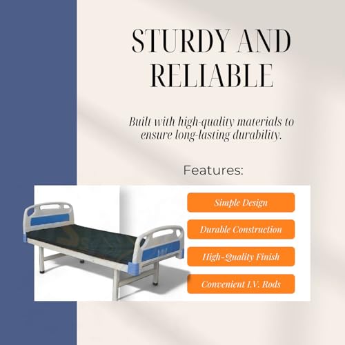 Hospital Bed or Medical Simple Ward Bed with Abs Panel No Railing No Wheel for Patient