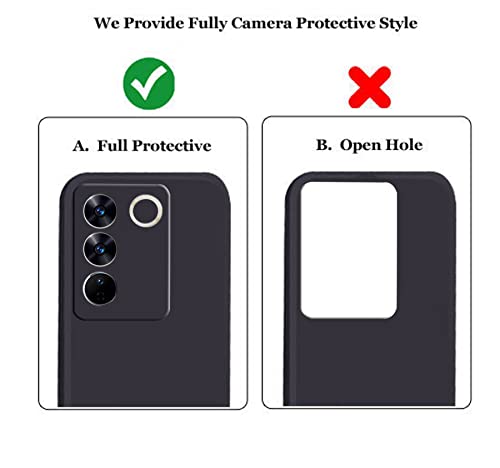 Image of A rtistque Back Cover Case for Vivo V27 5G / Vivo V27 Pro 5G with Camera Protection | Shockproof TPU | Stylish Protective Design | Slim Fit | Ultra Matte | Vivo V27 5G / V27 Pro 5G Back Cover - Black
