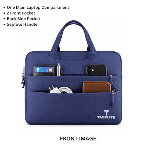 Image of Tabelito Basic Laptop Bag Sleeve Case Cover Pouch for 13 Inch Laptop Apple /Dell /Lenovo /Asus /Hp /Samsung /Mi /MacBook /Ultrabook /Thinkpad /Ideapad /Surfacepro (Blue)