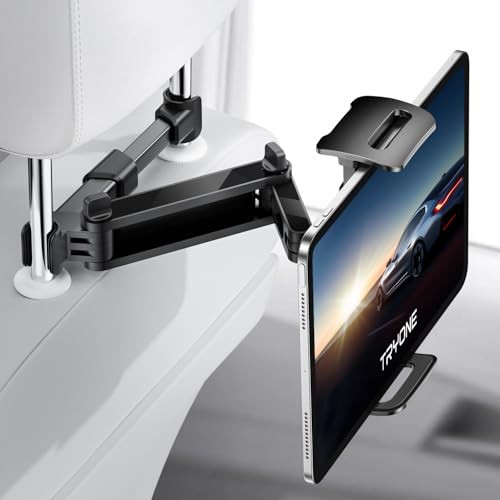 TRYONE Tablet Halterung Auto Tablet Halter Kopfstütze - Ausziehbare KFZ-Kopfstützenhalterung für iPad iPhone Serie/Samsung Galaxy Tabs/Kindle Fire HD/Switch usw. 4 7-11 Zoll Geräte