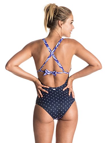Roxy Women's Water V Neck One Piece Swimsuit, Perpetual Flower Ink, Xs #TOP3