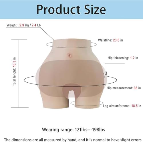 Image of Silicone Panties Buttock Hips Silicone Panty Hip Enhancer Crossdresser Fake Butt Pants For Transgender Drag Queen