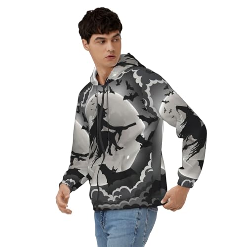 Sweat à capuche sorcière homme pull doux isolant contre le froid d'hiver - 4