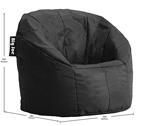 Big Joe Milano Bean Bag Chair, Black Smartmax, 2.5Ft #TOP6