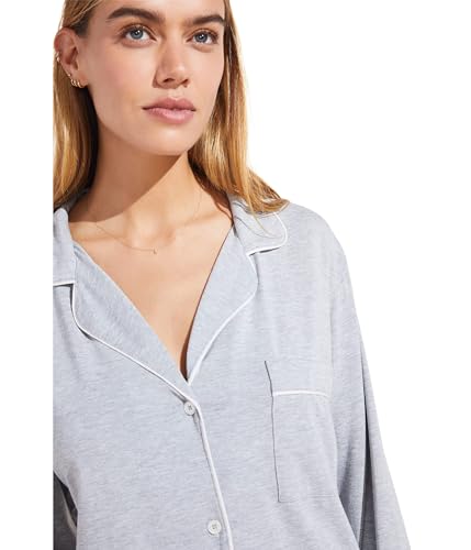 Image of Eberjey Gisele Classic Women's Pajama Set | Long Sleeve Shirt + Long Pants