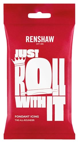 Renshaw White Just Roll With It Fondant Icing, 1 kg (Pack of 1) - Ready to Roll Icing for Cakes