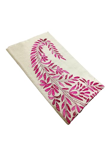 Image of Women's Hand Embroidered Cotton Silk Kantha Stitch Saree with Blouse Piece (SB430324 TWD83)