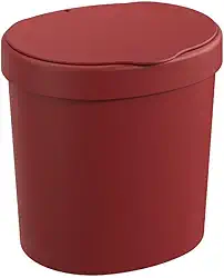 Lixeira Com Tampa Basic 2,5 L, 17,5 x 15 x 18,2 cm, Vermelho Bold, Coza