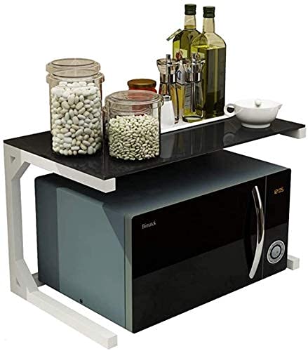 Étagère de cuisine pour micro-ondes et rack à casseroles en acier carbone