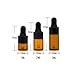 24PCS Mini Amber Glass Essential Oil Dropper Frascos la botella con el...
