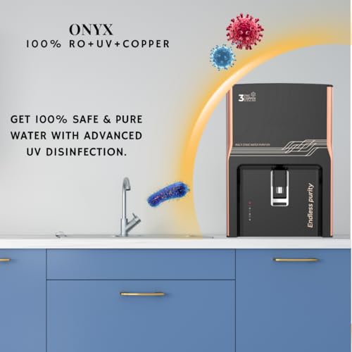 Image of AQUAULTRA Multi-Stage RO+UV+Trio Copper+Zinc+Alkaline Water Purifier for Home | 9L Transparent Tank | ISI Certified RO Water Purifier Filter | 13-15 LPH | For Modular & Smart Kitchens