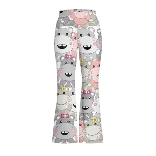 Cozeyat Girl's Flare Leggings High Waisted Yoga Pants Bootcut Dance Casual Pants Activewear Kids Bell Bottoms 5-14 Years