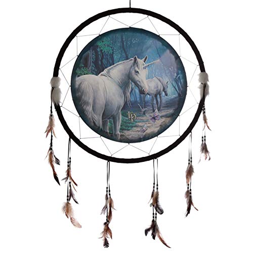 Image of Vision4ever 1Pcs Lisa Parker Journey Home Unicorn Dreamcatcher Handcrafted Decorative Dreamcatcher Home Decor, Unique Wall Hanging (Large)
