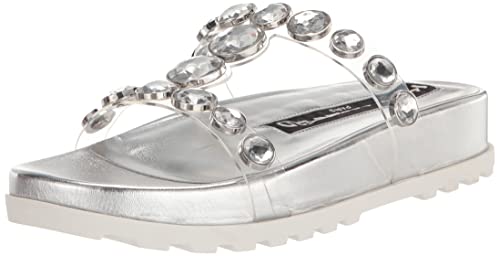 KARL LAGERFELD Paris WOMENS FOOTWEAR FLAT sandal,CLEAR,7.5