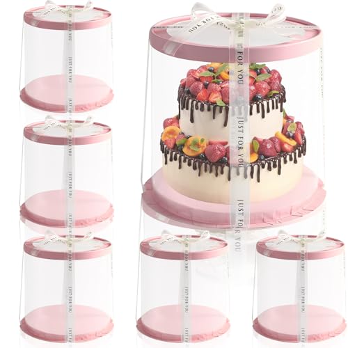 6 cajas transparentes para pasteles con 27% de descuento