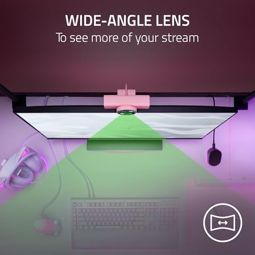 Image of Razer Kiyo V2 X Streaming Webcam: 1440p 60 FPS - Auto Focus - Built-in Microphone - Wide Angle Lense - Integrated Privacy Shutter - Works with OBS, Xsplit, Streamlabs, Discord, Zoom, Teams - Pink