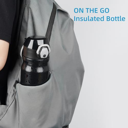 Image of Konokyo 18 oz Insulated Stainless Steel Sports Water Bottle with Straw Lid