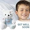 Ziyutam Get Well Soon Stuffed Animal, Get Well Bear Plush with Gift Box for Kids, Soft White Teddy Bear Gifts for Boy and Girl, Cute Recovery Stuffed Animal #4