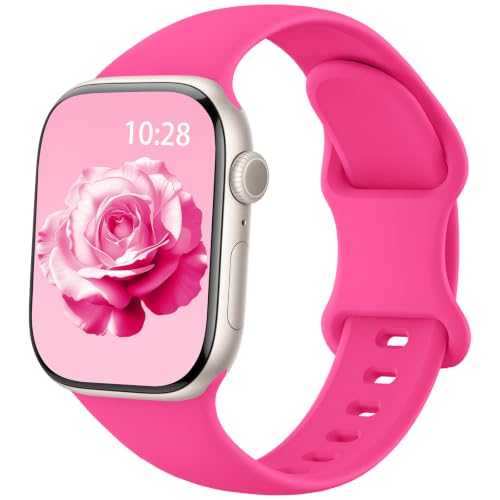 Image of Silicone Sport Band Compatible with Apple Watch Bands for Women Men