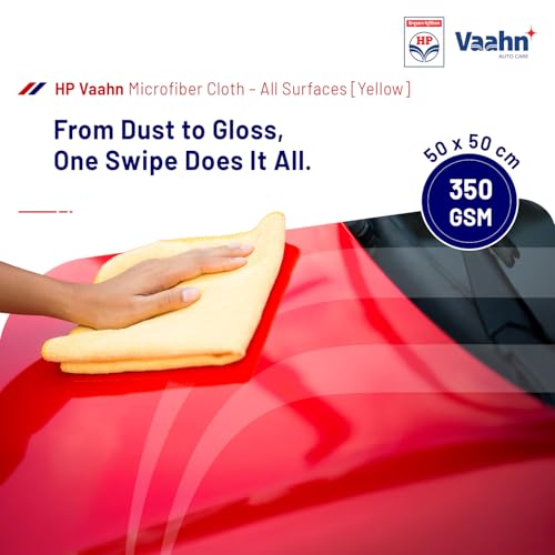 Image of Vaahn HP Microfiber Cloth | Ultra Absorbent, Lint-Free Car Cleaning & Drying Towel | High-Density, Reusable & Eco-Friendly (50x50 - Pack of 1)