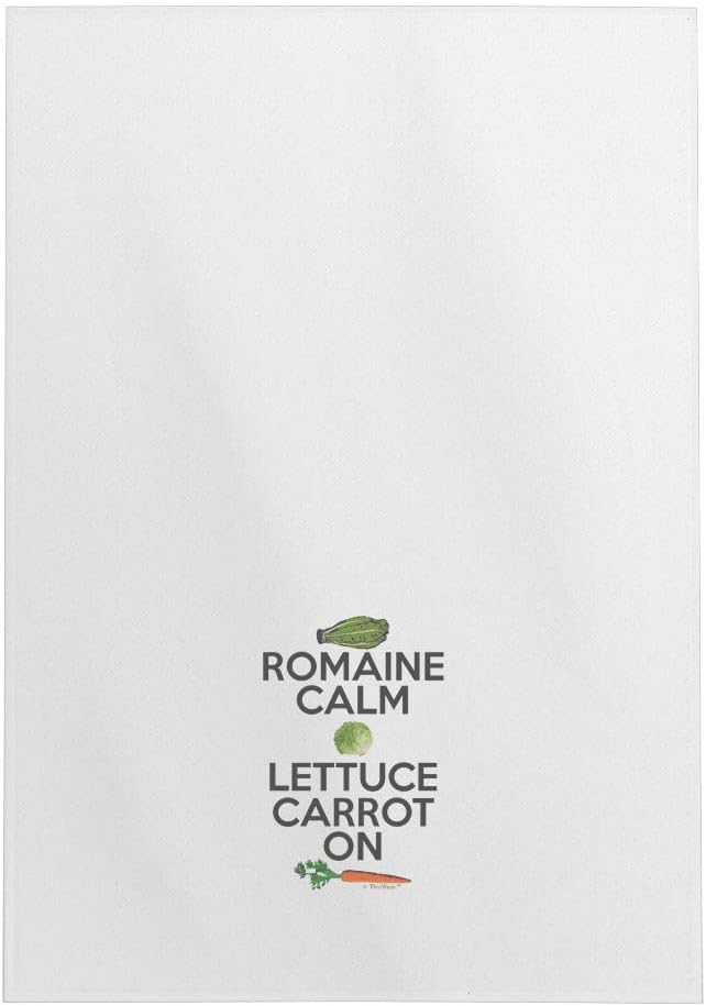 Kitchen Gifts Romaine Calm Lettuce Carrot On Funny Quote Home Decor 2 Pack Decorative Tea Towels