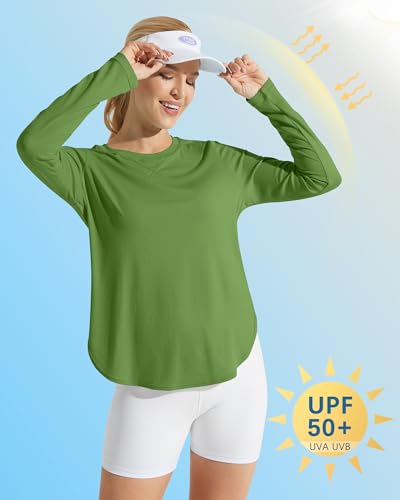 Image of G4Free Lightbreeze Womens UPF 50+ Long Sleeve Workout Tops Quick Dry UV Sun Shirt Running Gym Hiking Yoga Casual Lightweight