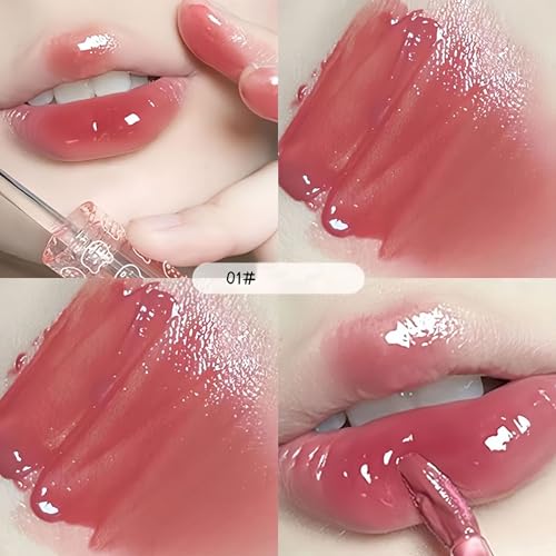 Baorder 5Pcs Bear Lip Glaze Jelly Lipgloss,Moisturizing Lip Stain Plumping Water Lip Gloss Waterproof Long Lasting Liquid Lipstick Bear Beauty Makeup - Image 3
