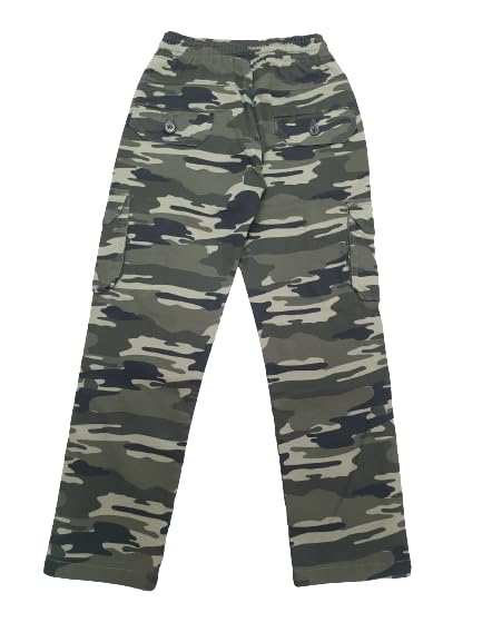 Image of Army Jogger for Boys, Casual Jogger Sweatpants, Kids Slim Fit Pull-on Drawstring Youth Camouflage Cargo Joggers, Military Style Stretchable Trackpants
