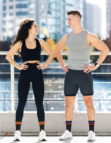 Image of Airacker Athletic Socks Sport Running Calf Socks Performance Cushioned Breathable Crew Socks for Men Women(6 Pairs)