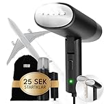 LEBENLANG Steamer Dampfglätter Reise - Kompakt Faltbar & Inkl. Reise Set I Steam Iron Dampfbürste Dampfbügeleisen für Dampfglätten Bügeln im Urlaub I Hand Reisesteamer mini handheld Travel Steamers