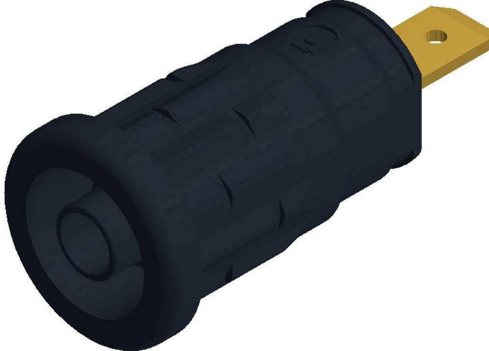 SKS-HIRSCHMANN SEP 2610 F4,8 Sicherheits-Laborbuchse Buchse, Einbau vertikal Stift-Ø: 4mm Noir