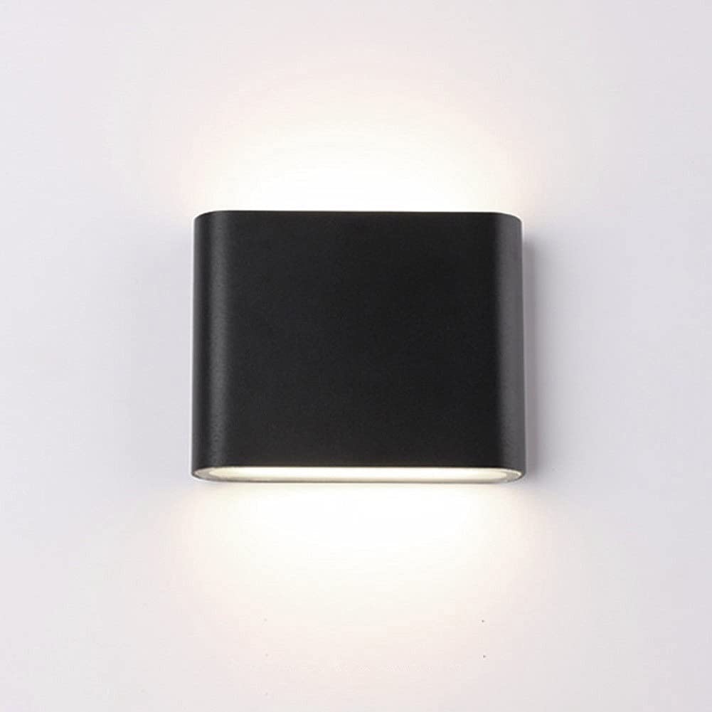 HYJAUSXB Wash Wall Light Fixture Square IP65 Waterproof丨Up Down Sconces Lighting丨Indoor Lights for Living Room Bedroom Hallway Corridor丨Outdoor Courtyard Patio External Lamps (Black 3000k Smal