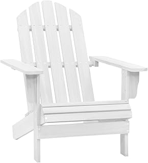 White Hardwood Garden Chair, Vintage Inspired Armchair for Outdoor Patio, Durable Seating on Balcony or Porch, Classic Fur...